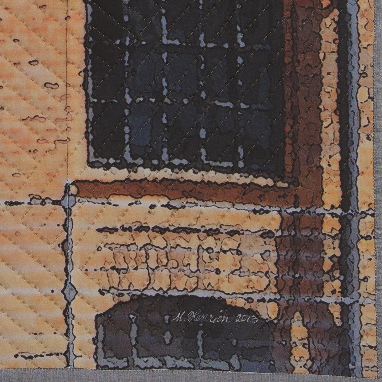Lodz Windows 1313, Mixed Media on Canvas - Contemporary Mixed Media Art by Marilyn Henrion