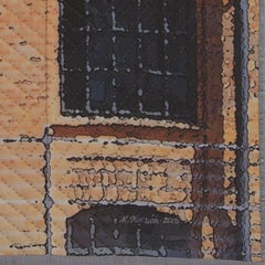 Lodz Windows 1313, Mixed Media on Canvas