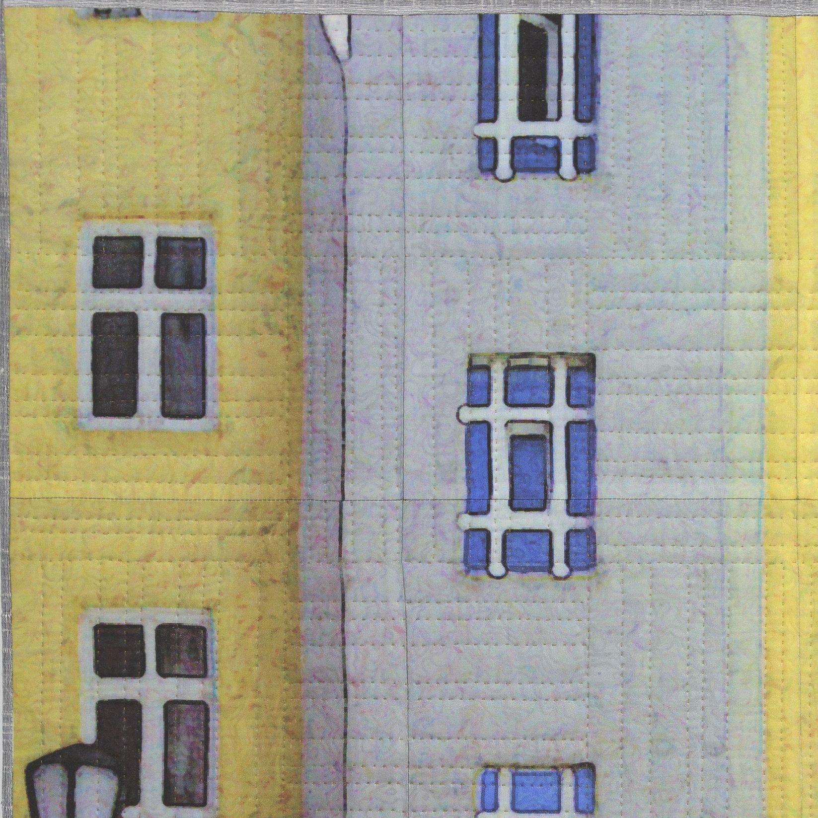 Finestre di Lodz 1315, tecnica mista su tela - Mixed Media Art Contemporaneo di Marilyn Henrion