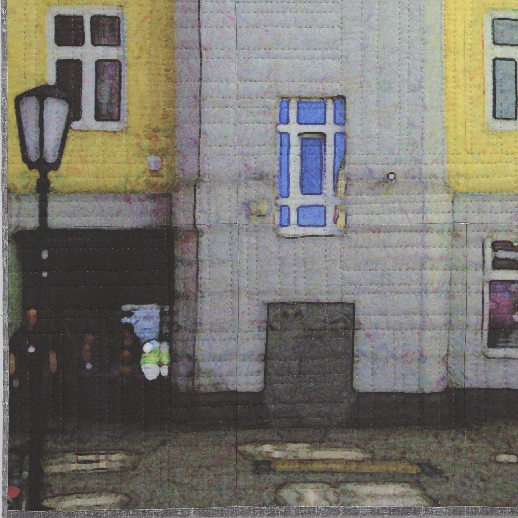 Finestre di Lodz 1315, tecnica mista su tela in vendita 1