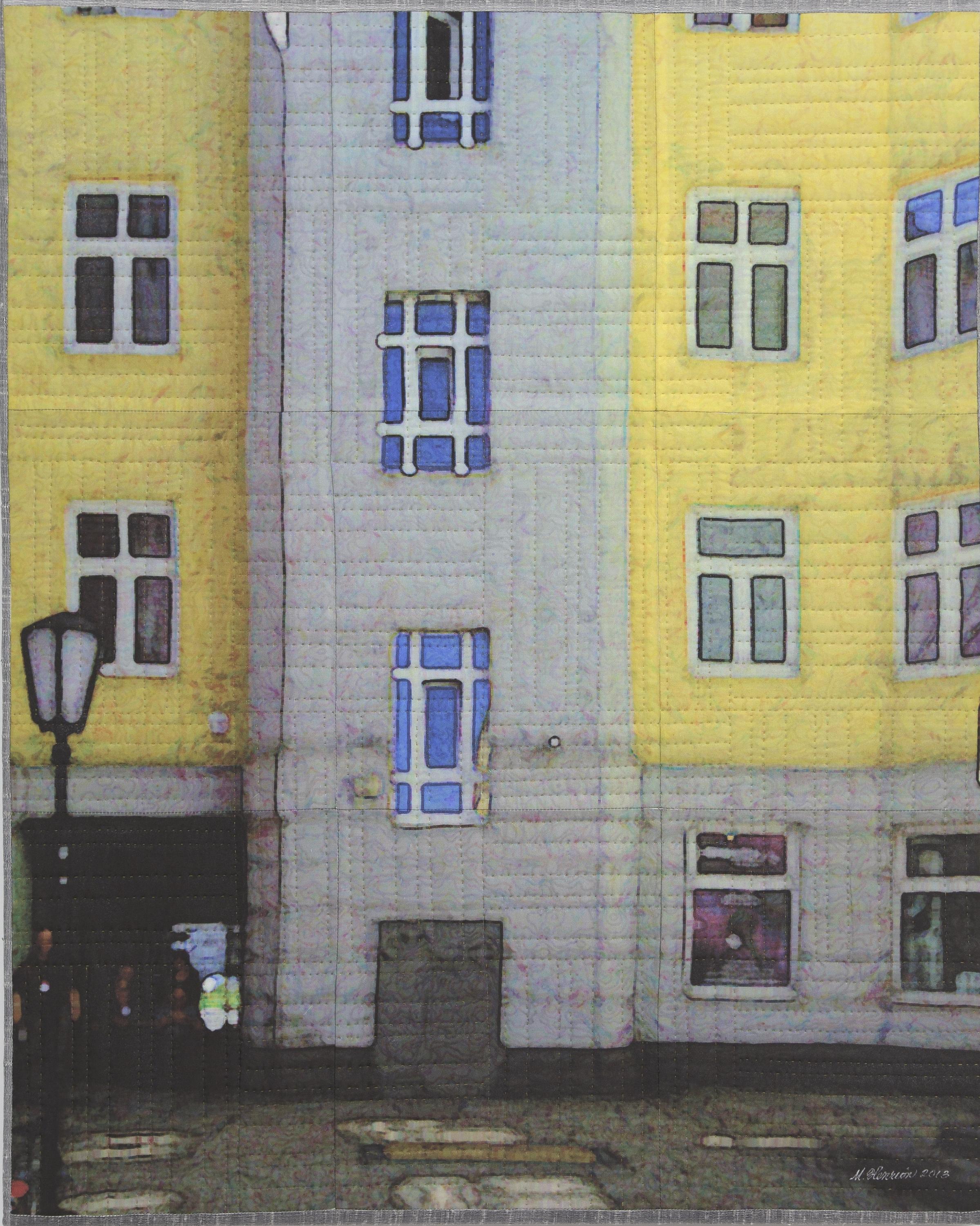 Finestre di Lodz 1315, tecnica mista su tela - Mixed Media Art di Marilyn Henrion