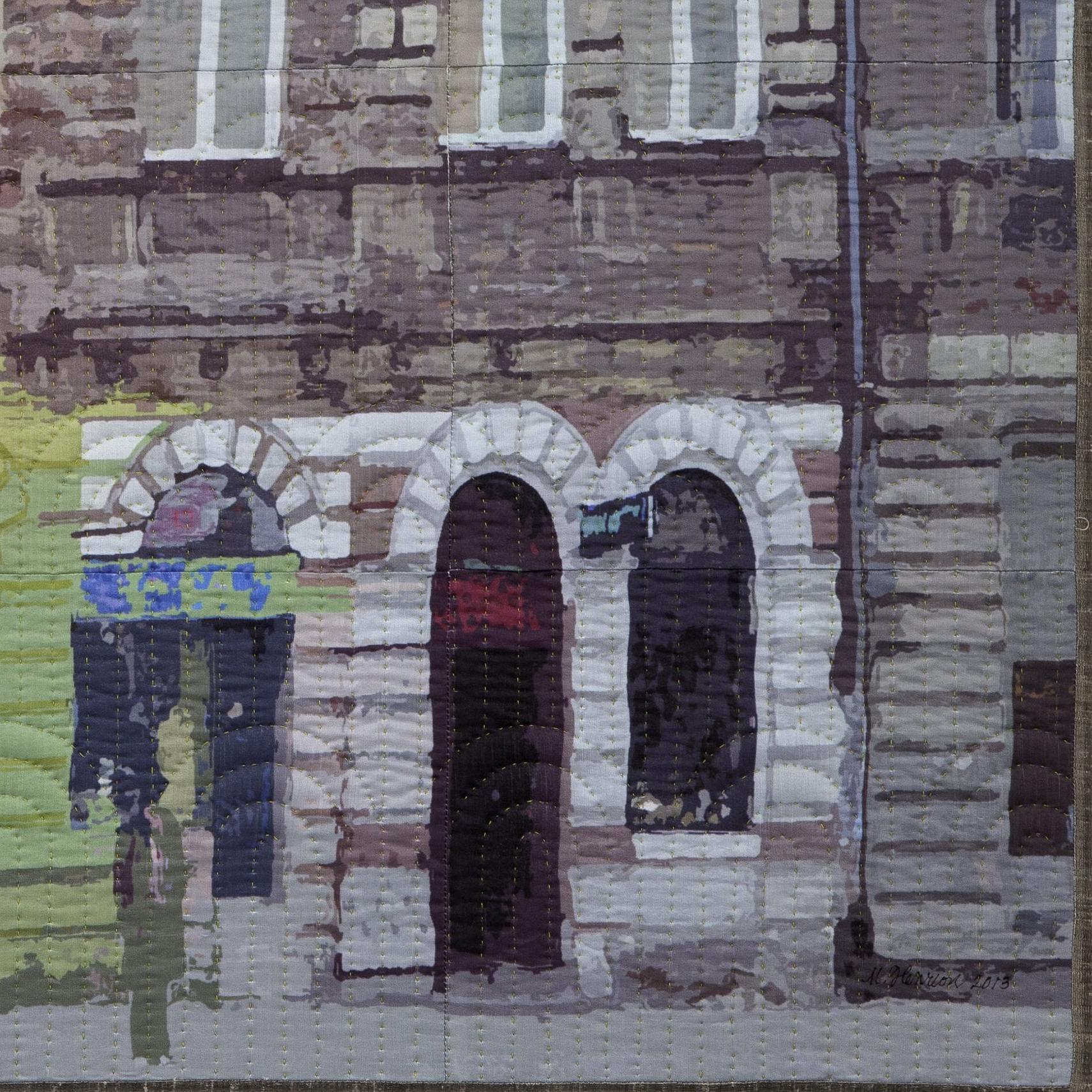 Fotografia manipolata digitalmente, stampa a pigmenti su seta, piecing, trapuntatura a mano, supporto in tela tesa avvolta in galleria :: Mixed Media :: Contemporaneo :: Questo pezzo viene fornito con un certificato ufficiale di autenticità firmato