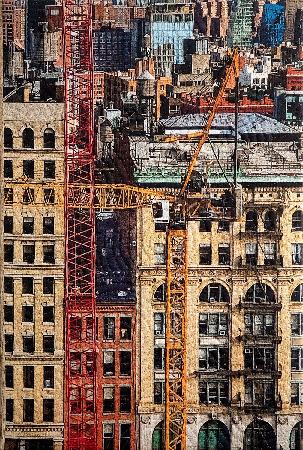 Mannahatta- Mercer Street Construction, tecnica mista su tela - Mixed Media Art di Marilyn Henrion
