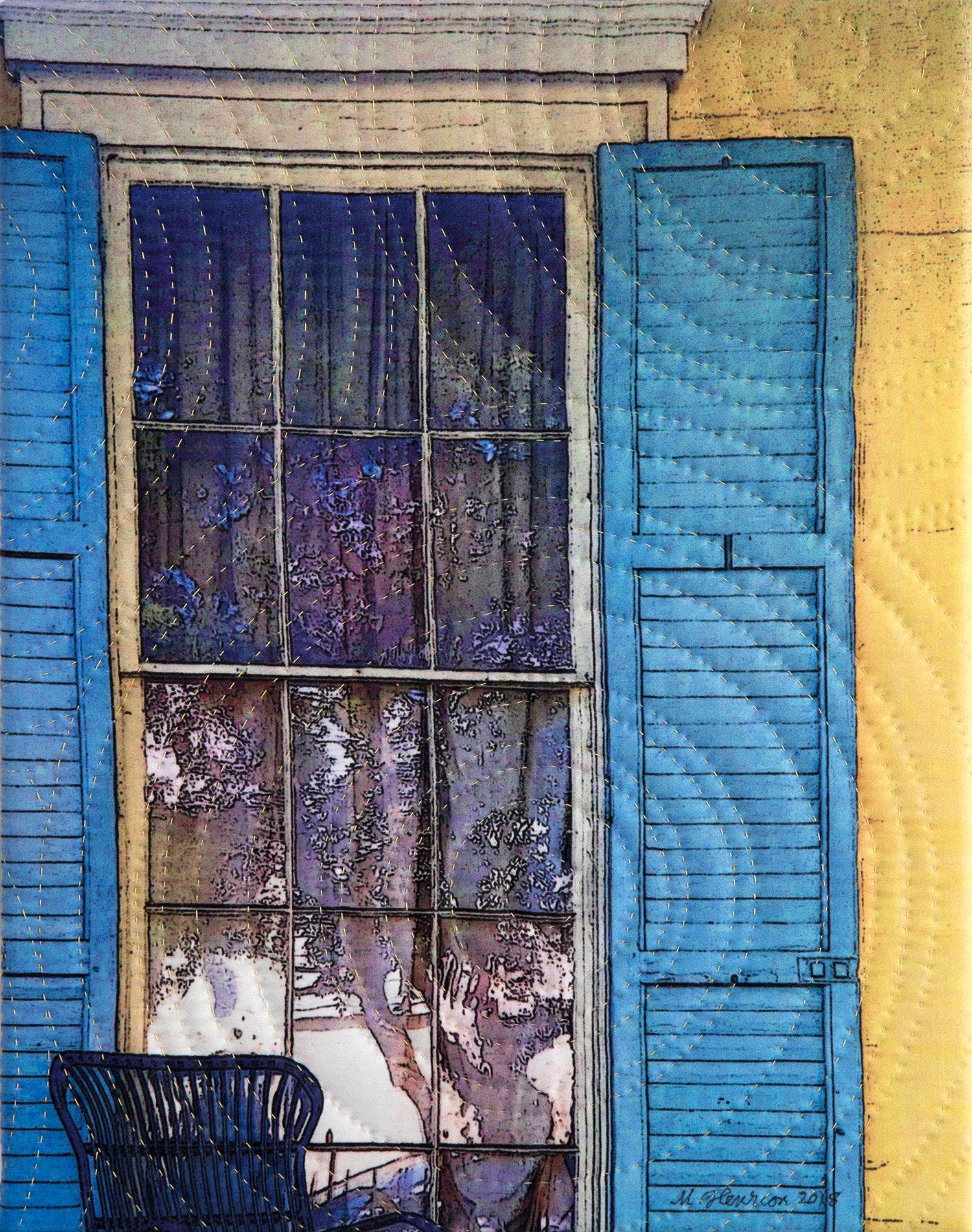 New Orleans-Chestnut Street 2, Mixed Media on Canvas - Mixed Media Art by Marilyn Henrion