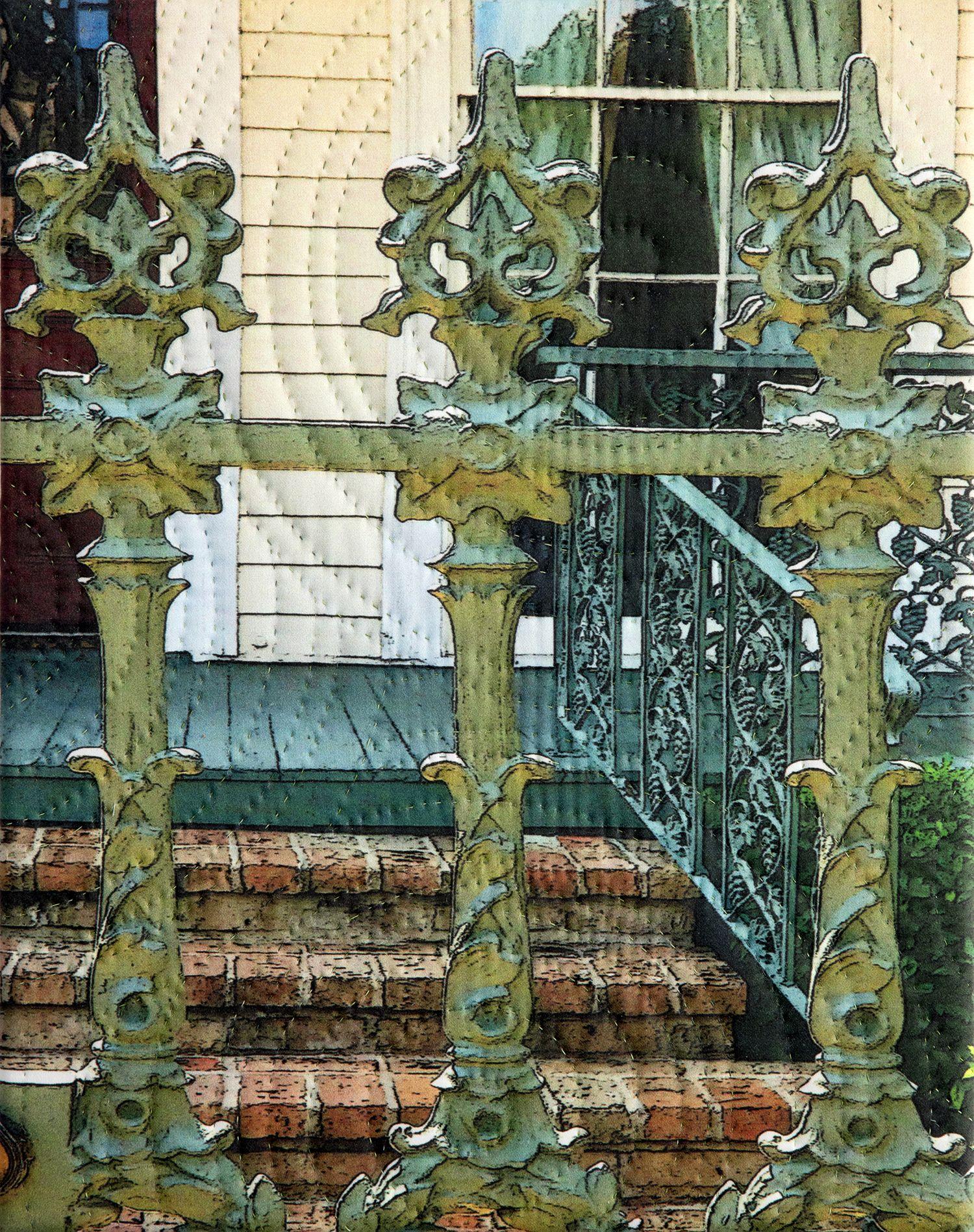 New Orleans- Philip Street 2, tecnica mista su tela - Mixed Media Art di Marilyn Henrion