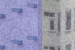 New York Windows 1301, Mixed Media on Canvas