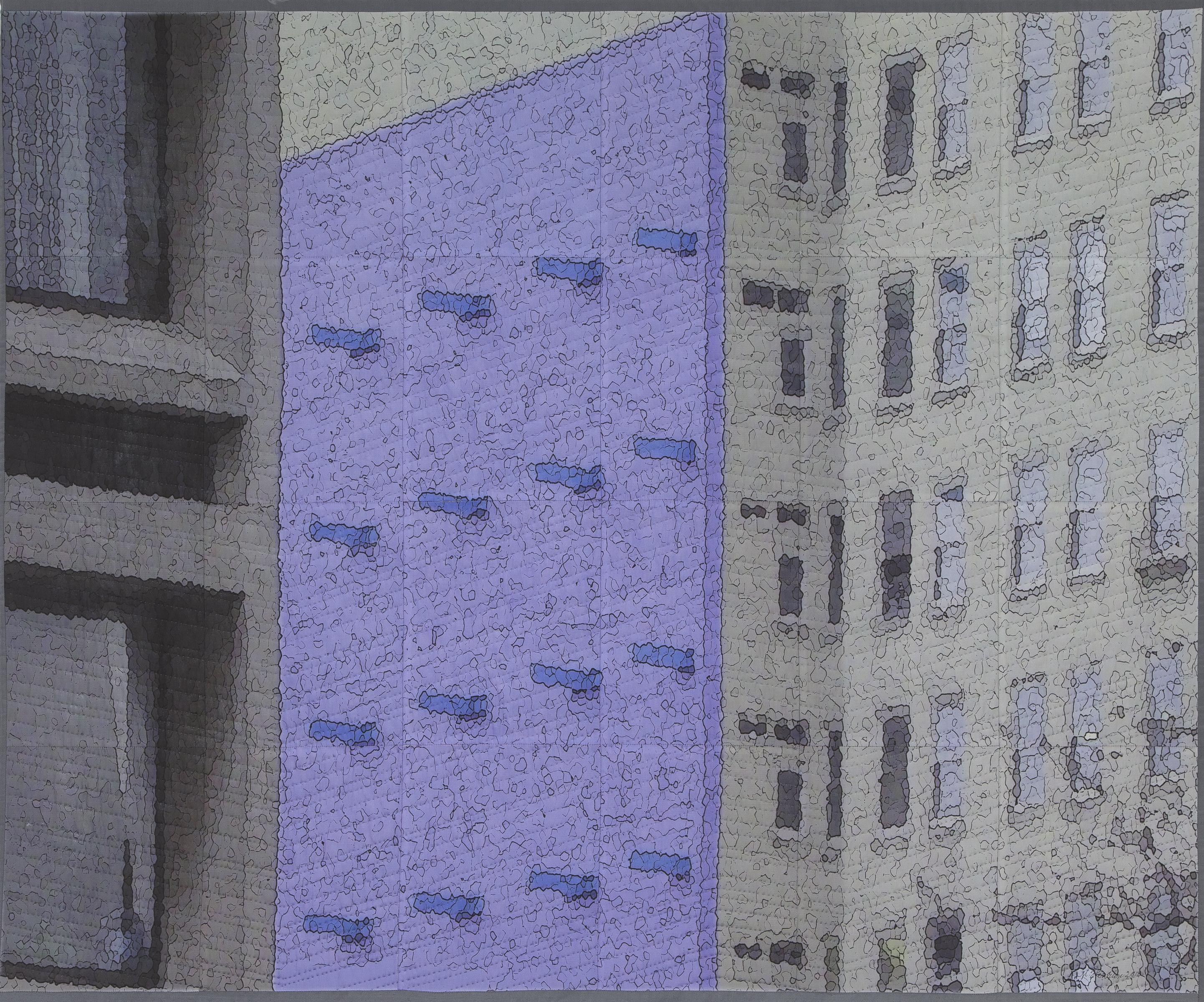 Finestre di New York 1301, tecnica mista su tela - Mixed Media Art di Marilyn Henrion