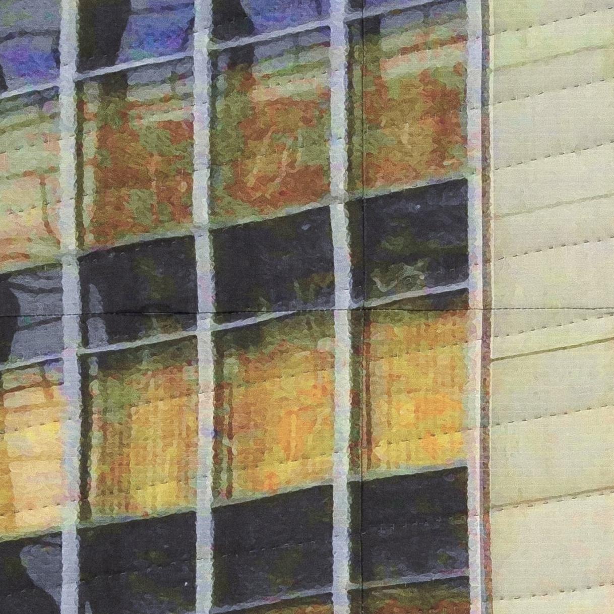 New York Windows 1340, Mixed Media on Canvas - Contemporary Mixed Media Art by Marilyn Henrion