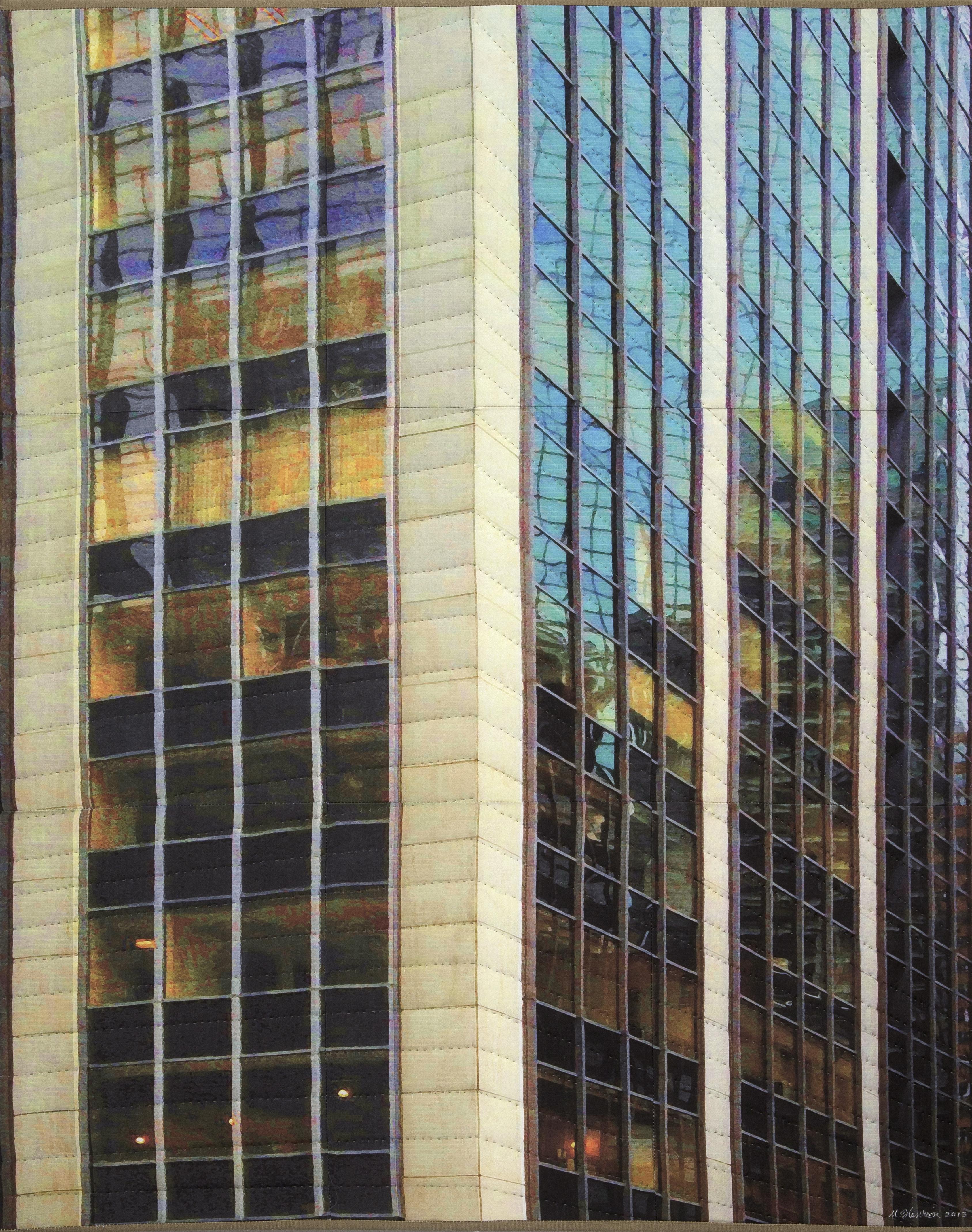 New York Windows 1340, Mixed Media on Canvas - Mixed Media Art by Marilyn Henrion