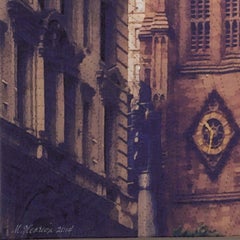 New York Windows 1449, Mixed Media on Canvas