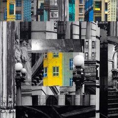 Patchwork City 64, Mixed Media on Canvas