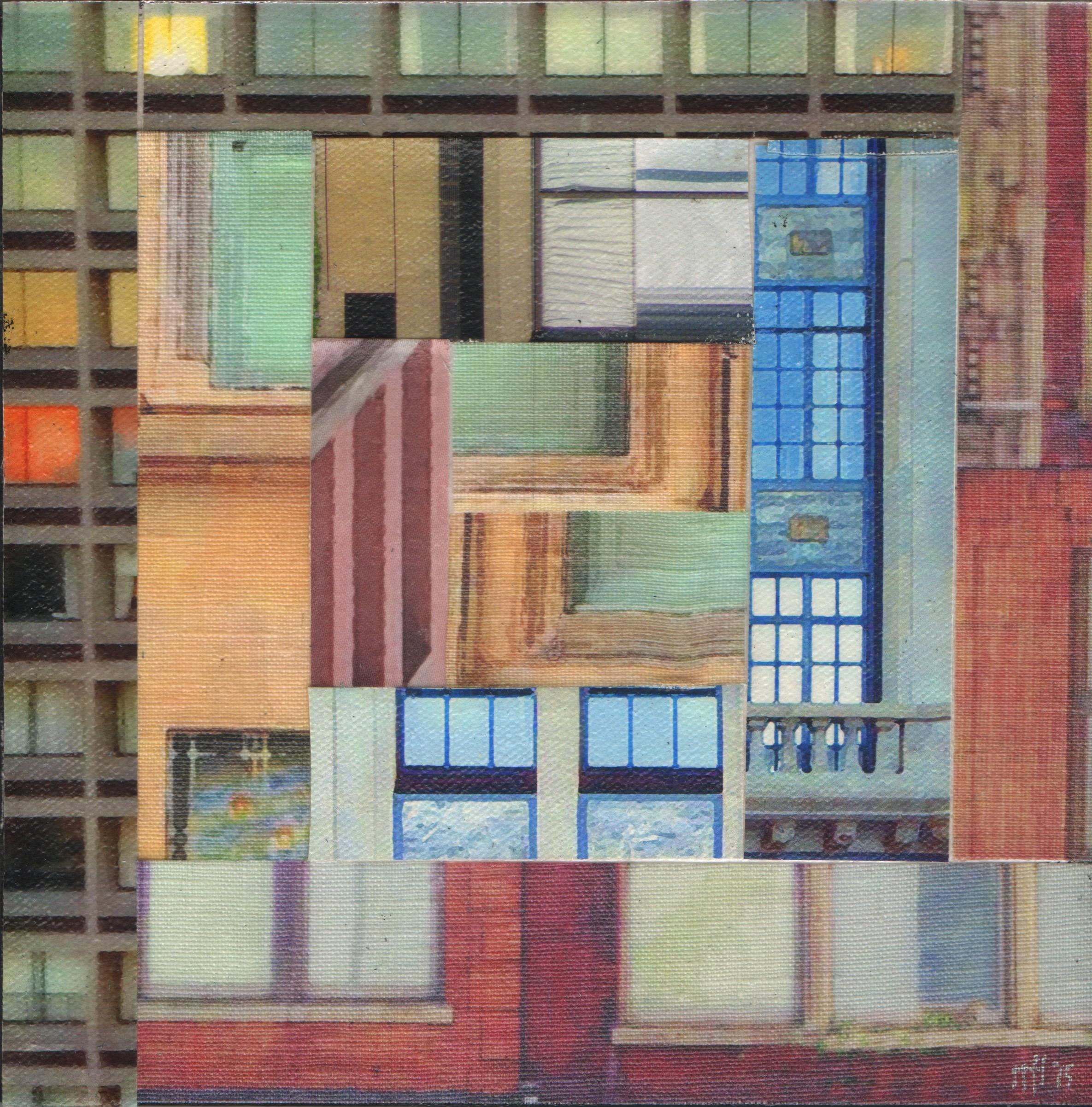 Patchwork City 7, Mixed Media on Canvas - Mixed Media Art by Marilyn Henrion