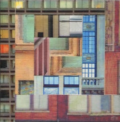 Patchwork City 7, Mixed Media on Canvas