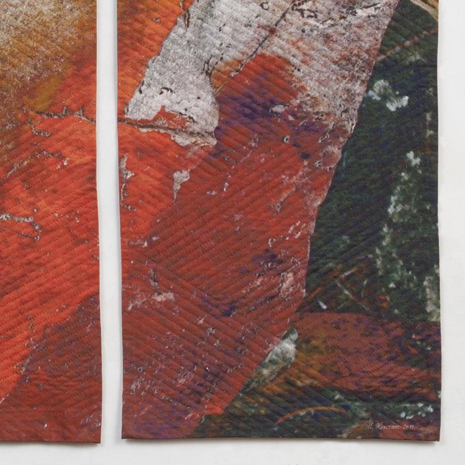 Red Rock Triptych, Mixed Media on Other For Sale 1