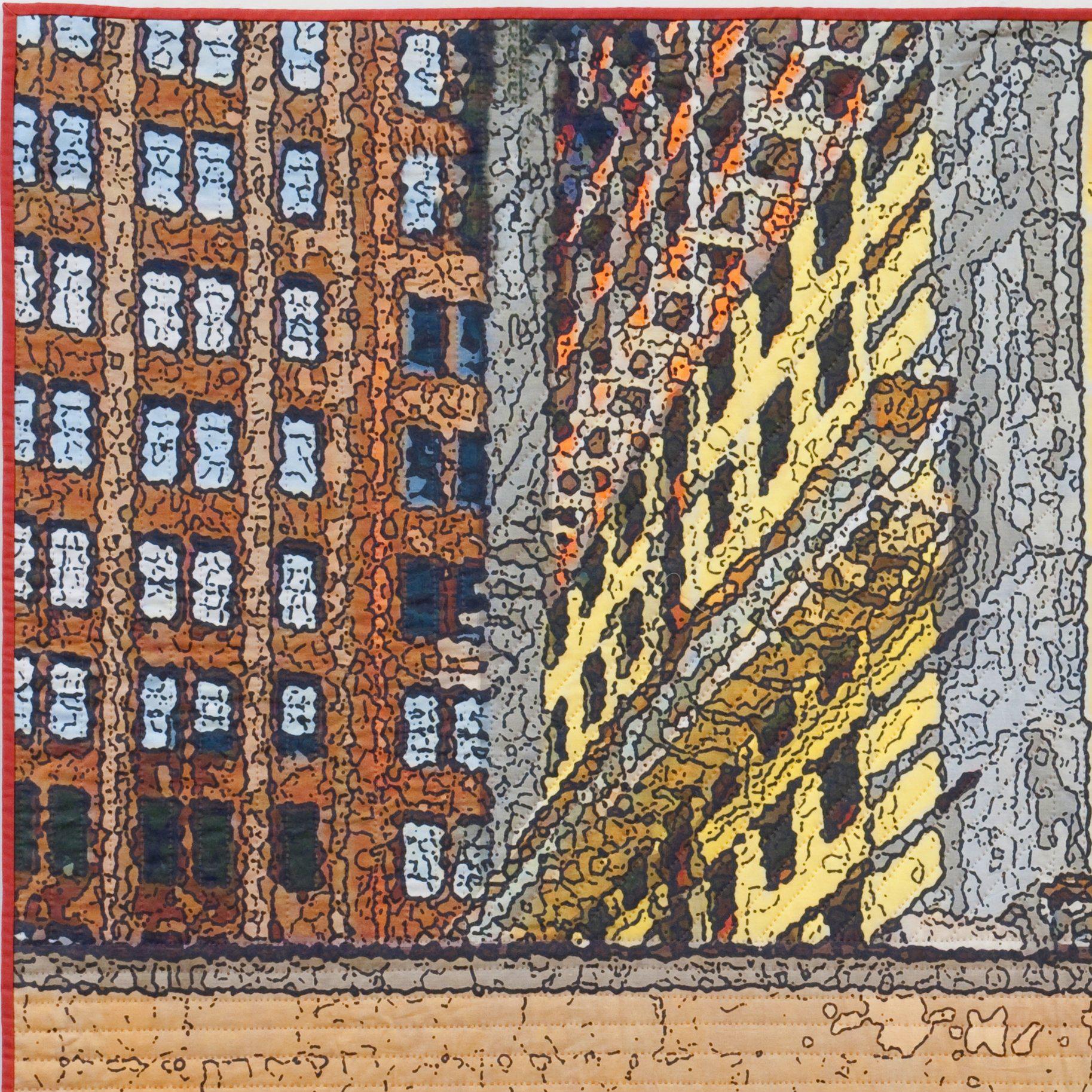 Soft City: Canal Street Construction, Mixed Media on Other - Contemporary Mixed Media Art by Marilyn Henrion