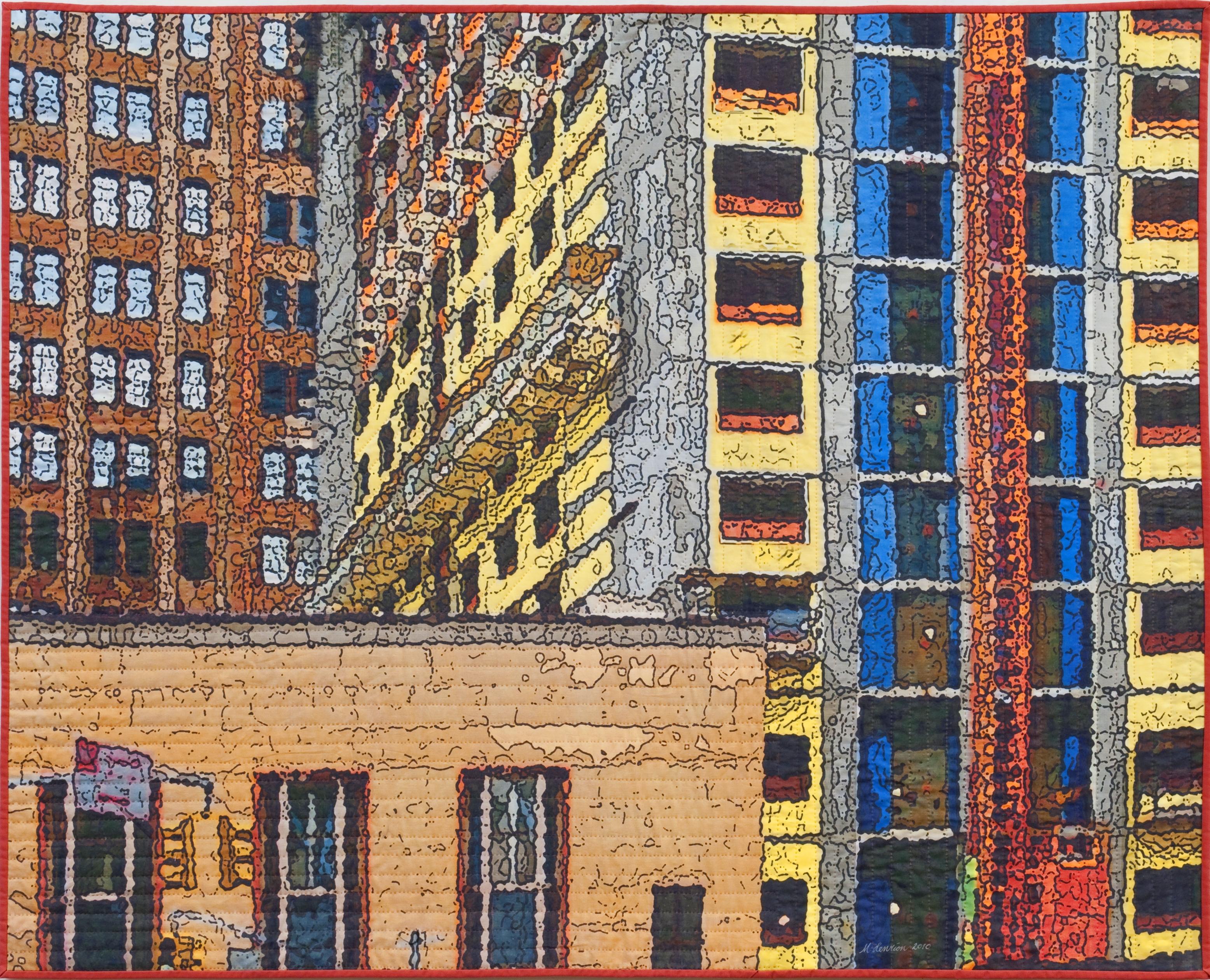 Soft City: Canal Street Construction, Mixed Media on Other - Mixed Media Art by Marilyn Henrion