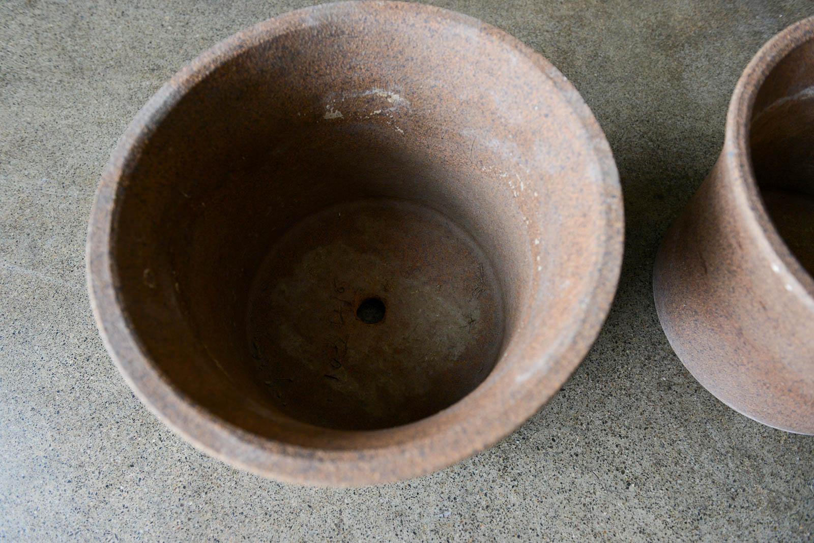 Stoneware Marilyn Kay Austin for Architectural Pottery Unglazed Vessels, Pair, circa 1970