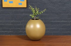 Marilyn Kay Austin Olive Green Sphere Planter for Architectural Pottery