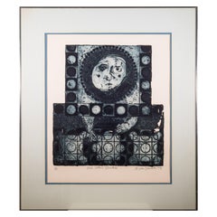 Marilyn Levin Schecter Man W/o Structure Gravure en relief moderne sur papier 12/30
