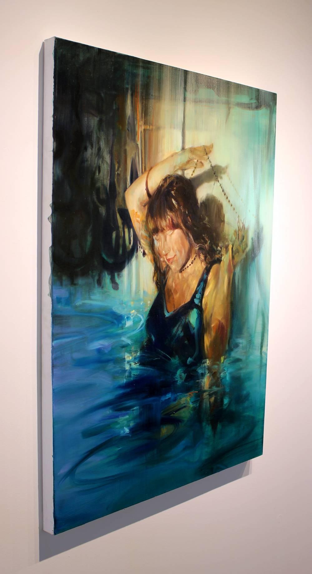 Immerse, figurative oil painting on canvas - Contemporary Painting by Marilyn McAvoy