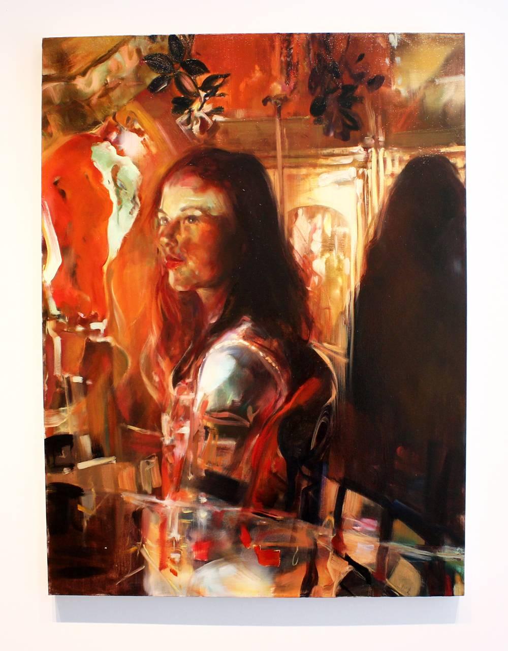 Ruby Diamond, figurative oil painting on canvas - Painting by Marilyn McAvoy