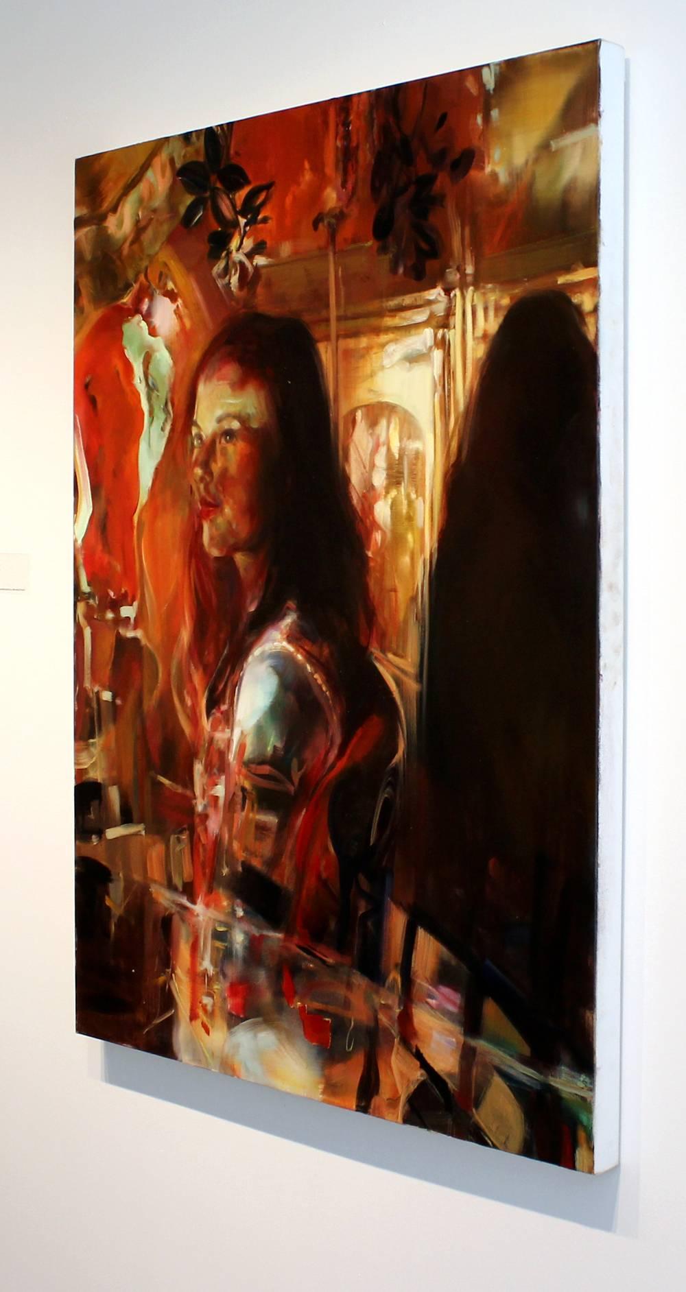 Ruby Diamond, figurative oil painting on canvas - Contemporary Painting by Marilyn McAvoy