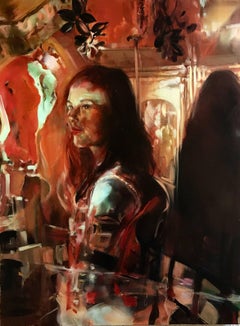 Ruby Diamond, figurative oil painting on canvas