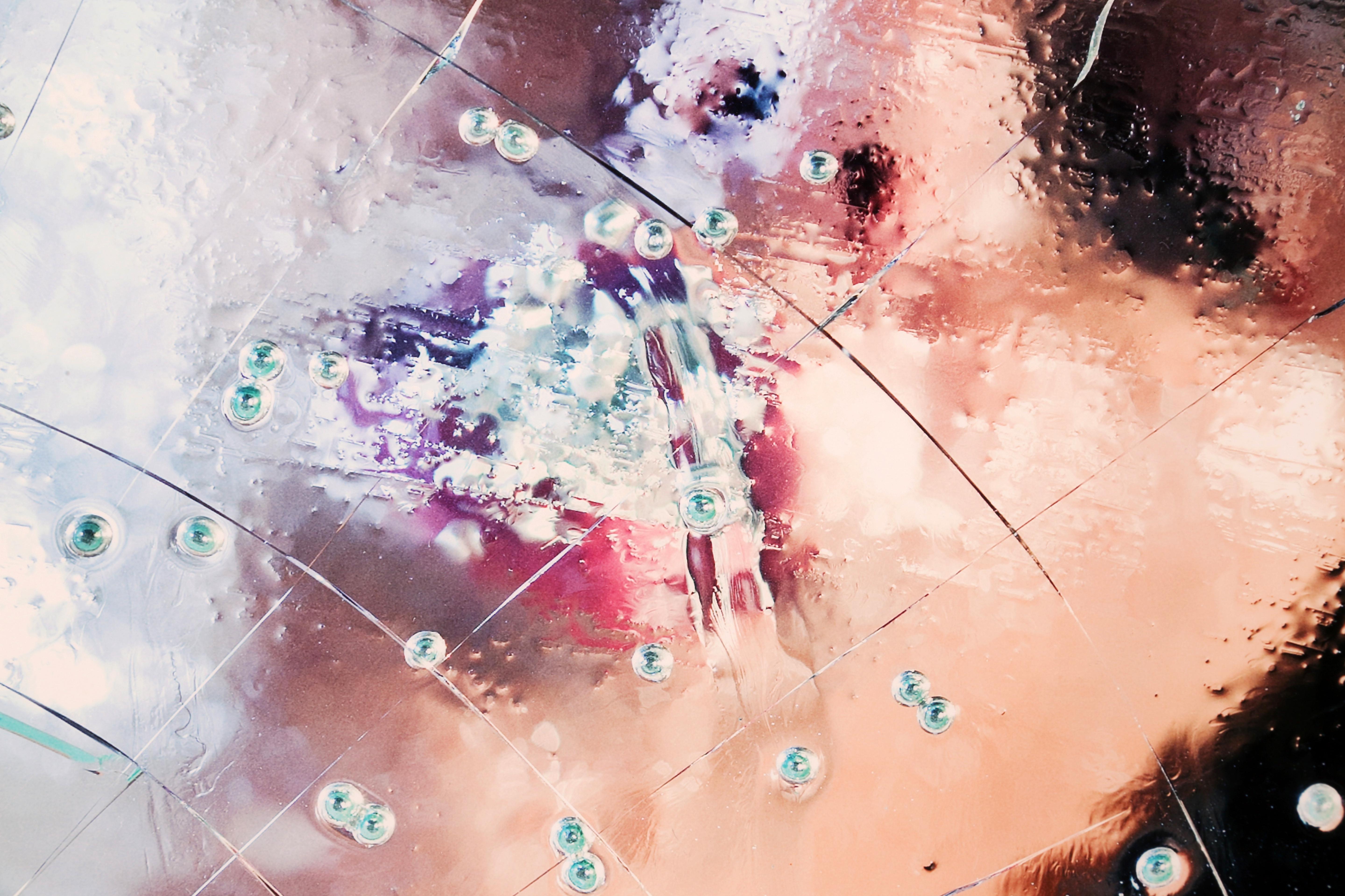 Ball Spitter (Beige), Portrait Photograph, von Marilyn Minter