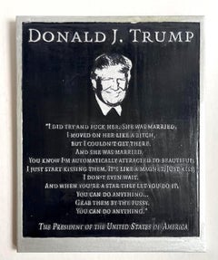 Donald J. Trump (Plata) 3D Placa múltiple "Presidencial" Arte de protesta, feminista