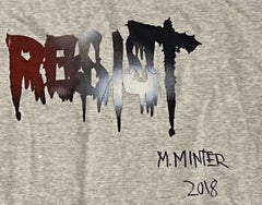 RESIST XL T-Shirt (Hand signed and dated by Marilyn Minter, anti Trump protest)