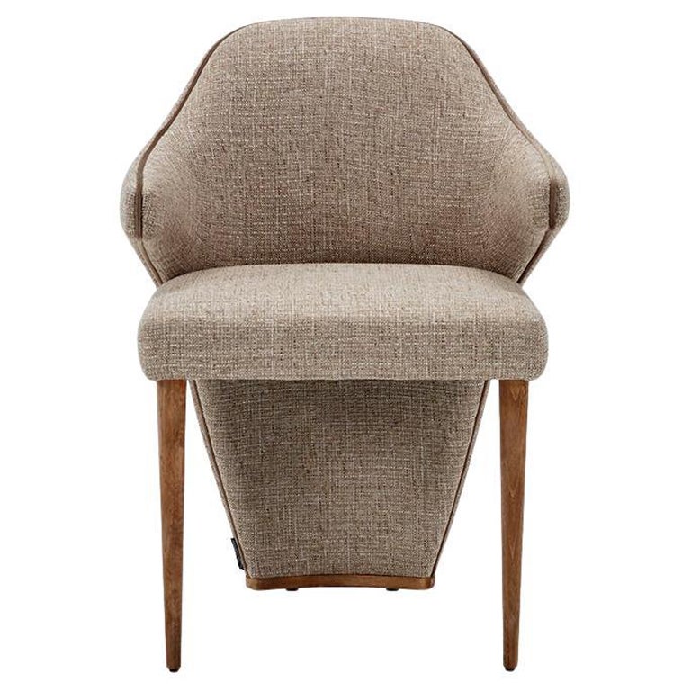 Chaise de salle à manger moderne Marilynn avec pieds en bois massif
