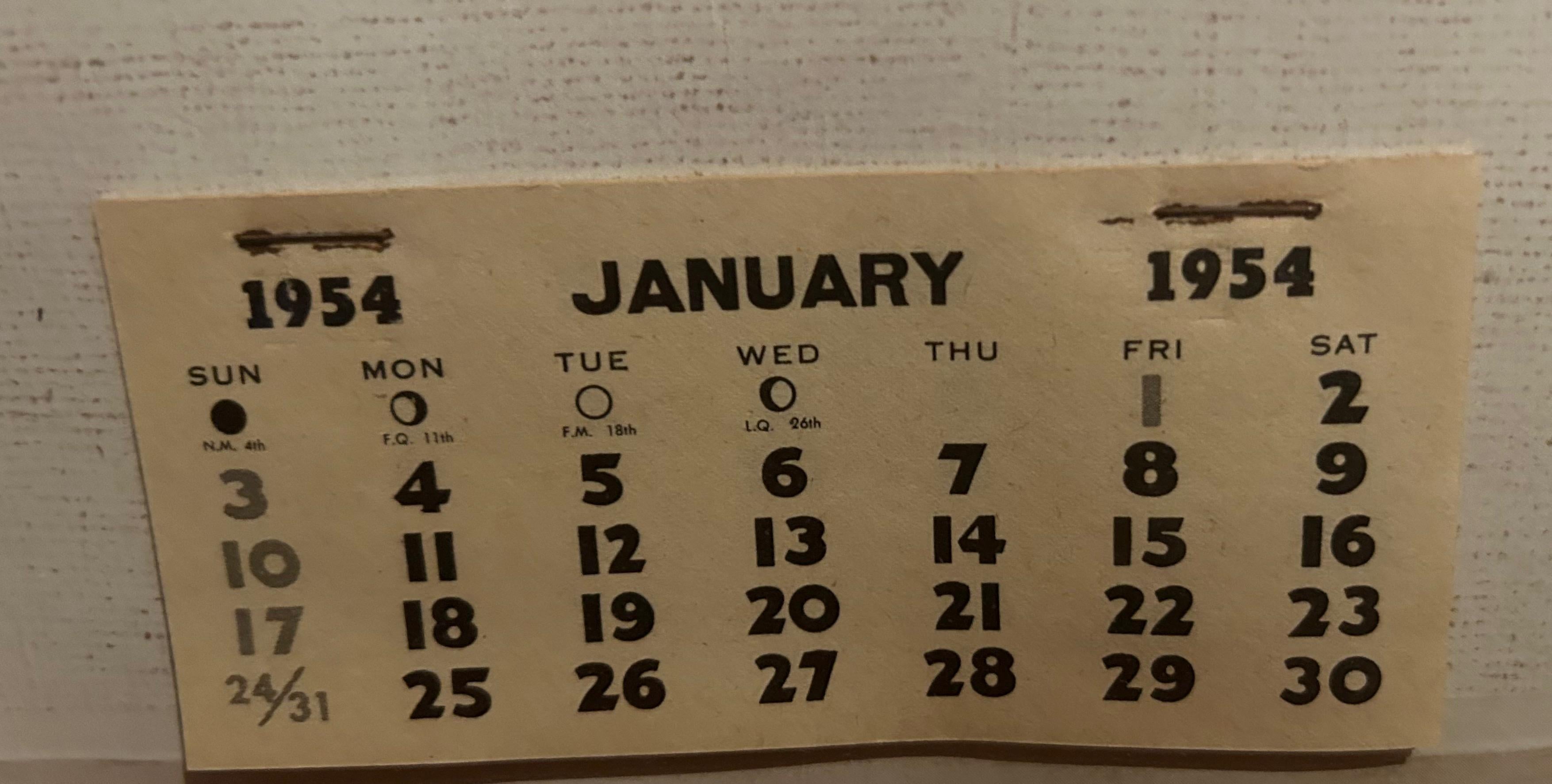 Other Marilyn Monroe 1954 Calendar For Sale