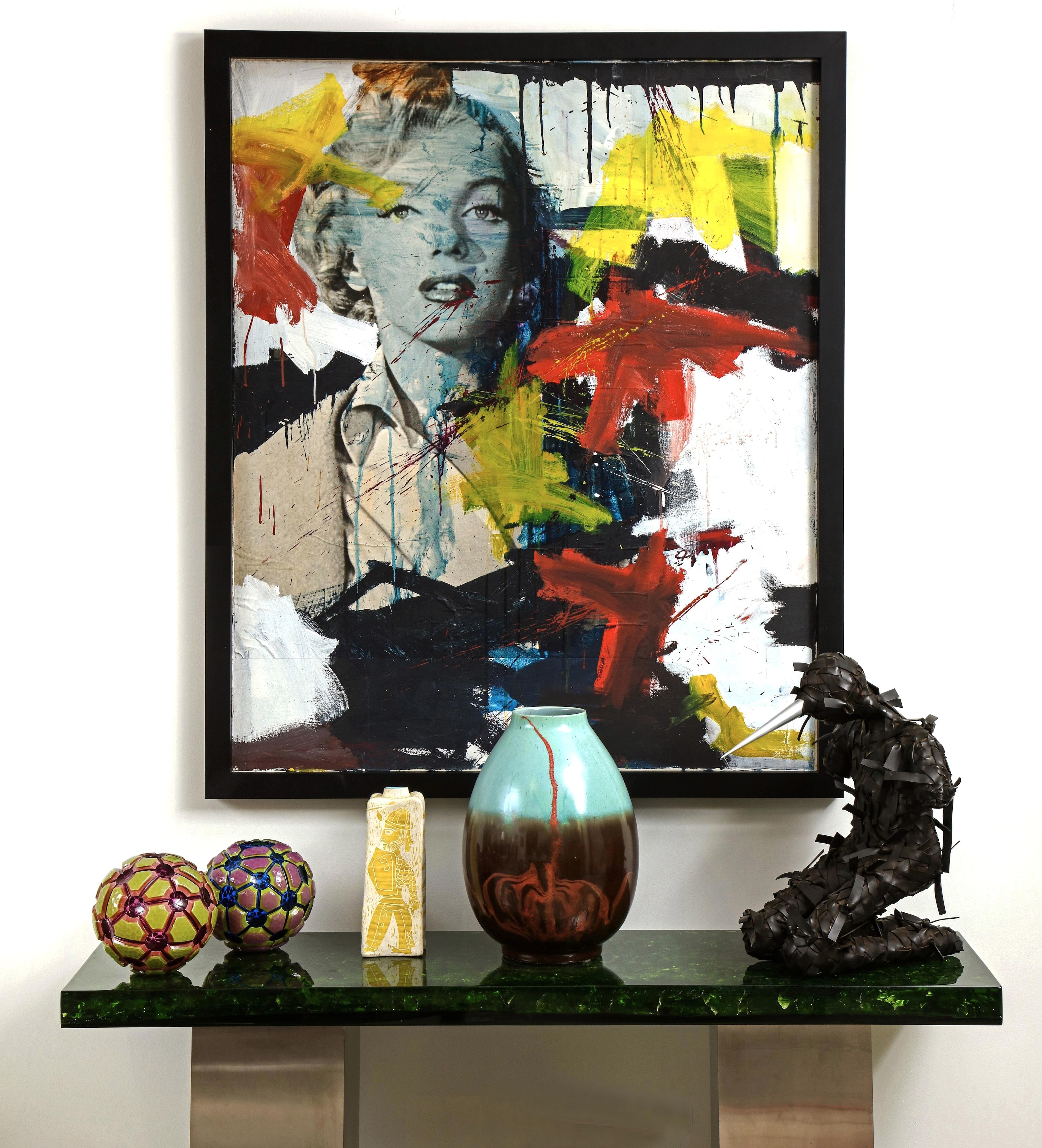 Marilyn Monroe Abstract Collage and Painting, circa 1966 In Good Condition For Sale In New York, NY