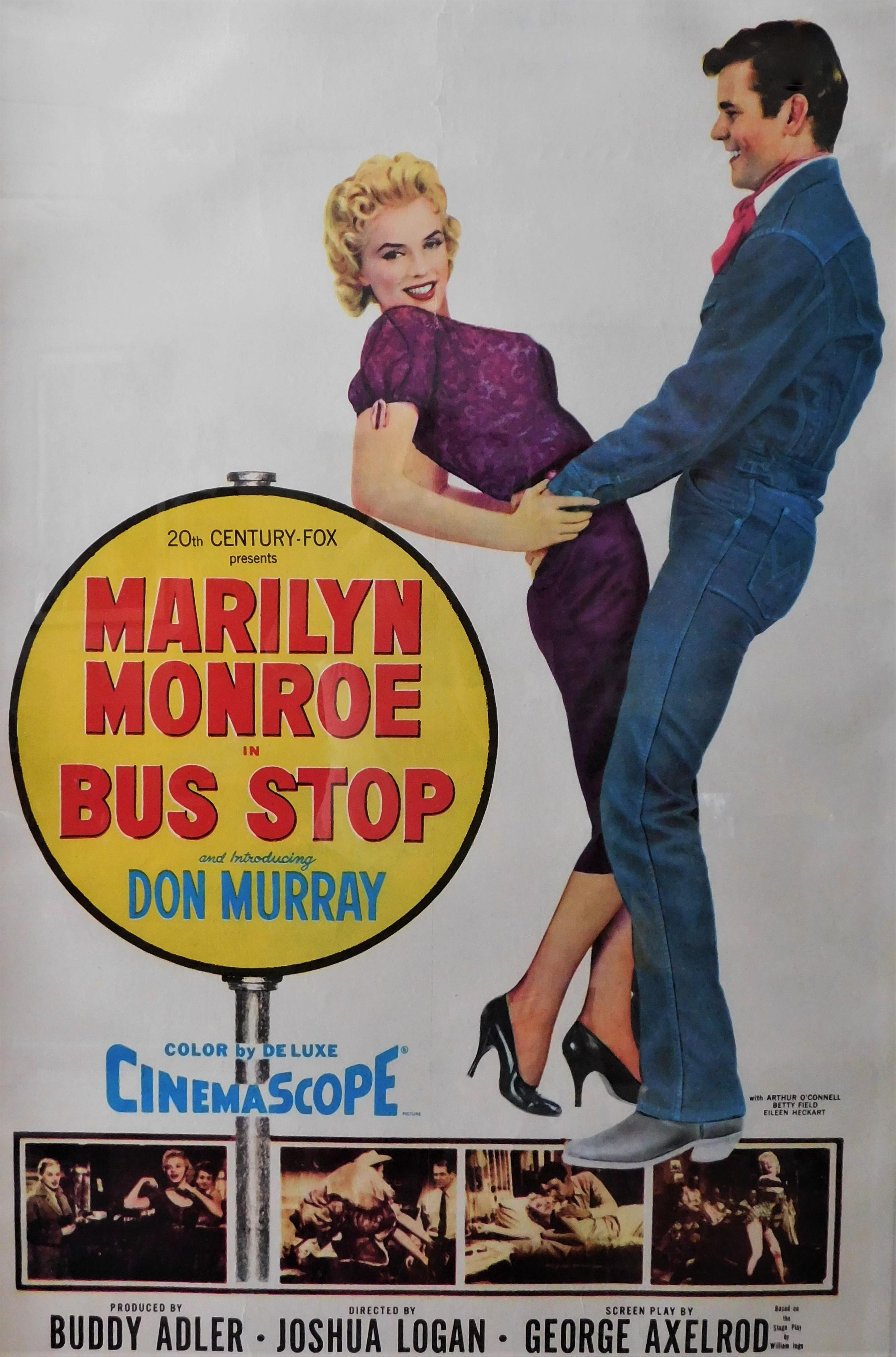 Marilyn Monroe: „Bus Stop“, Original-Theaterplakat mit Leinenrückseite, 1956 im Angebot 2