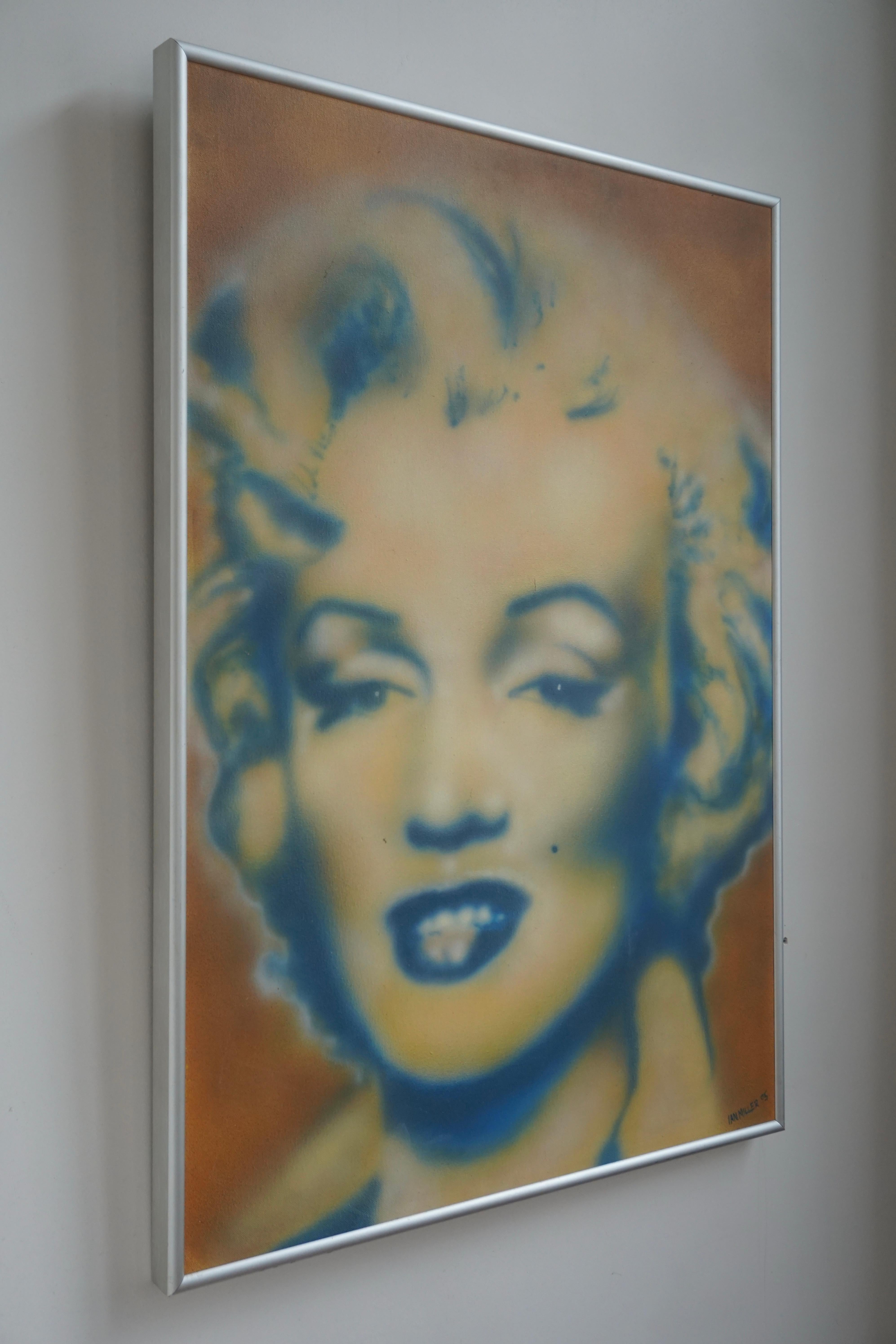 Ian Miller, Marilyn Monroe 

Artist: Ian Miller
About the painting: Style and technic: Pop Art, contemporary,brushed.
Title: Marilyn Monroe
Year: 1995
Signed: Signed by artist.
