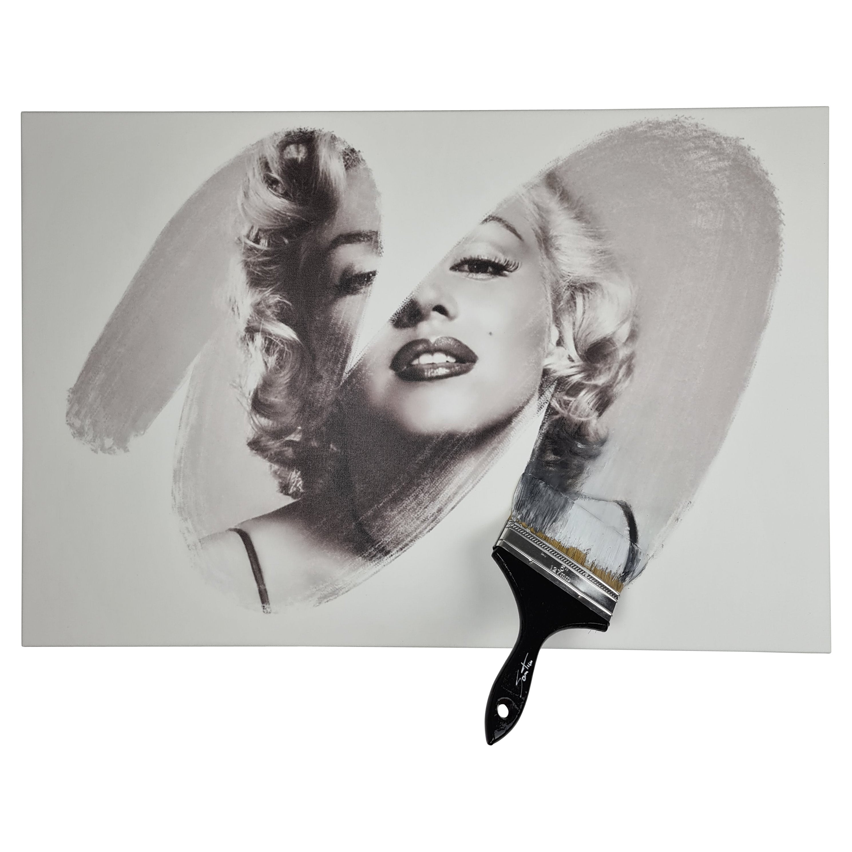""Marilyn Monroe", zeitgenössisches Werk, Öl auf Leinwand, handgefertigt in Italien, 2021 im Angebot