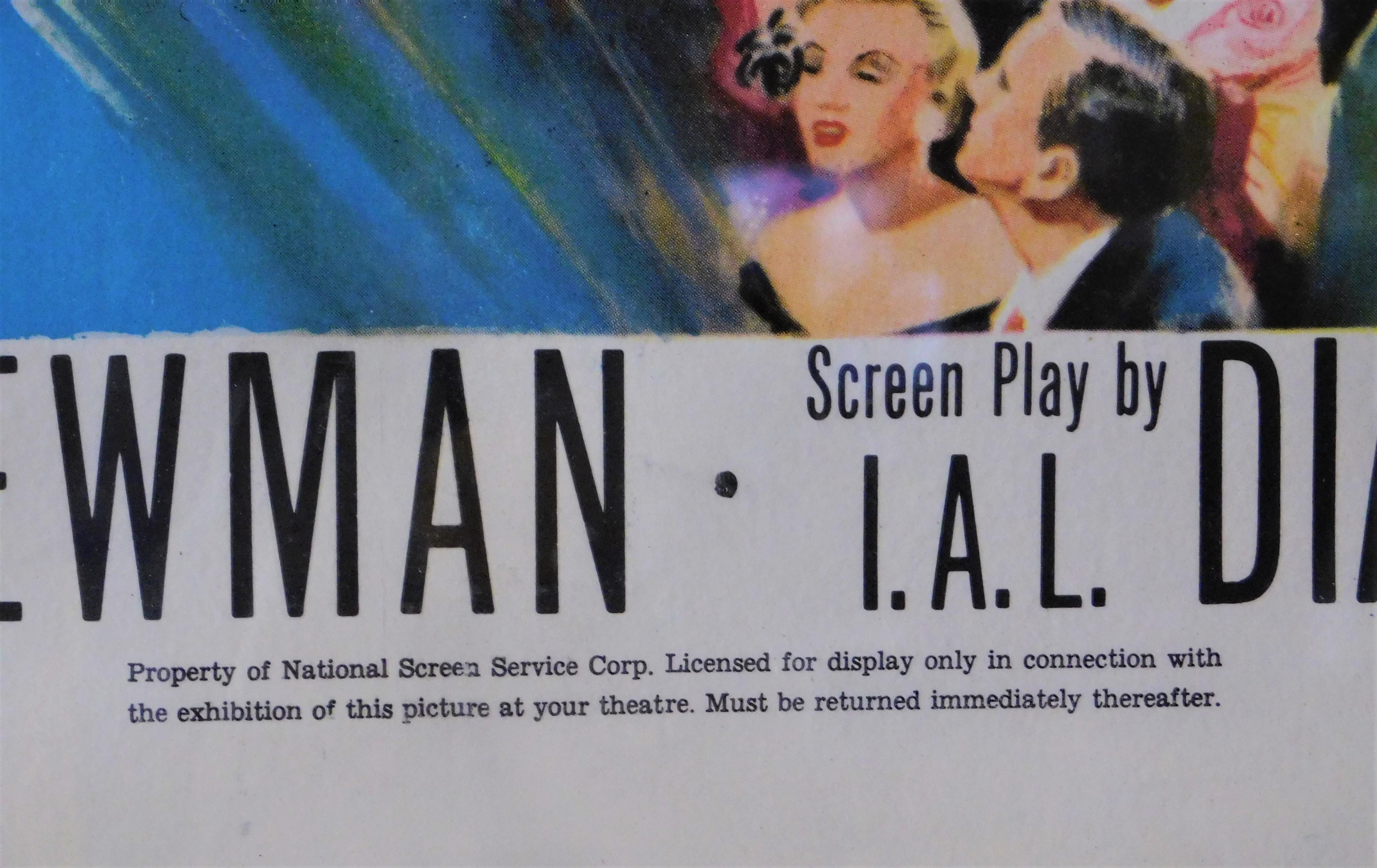 Marilyn Monroe, „Love Nest“, Original- Theatrical-Poster mit Leinenrücken, 1951 im Angebot 2