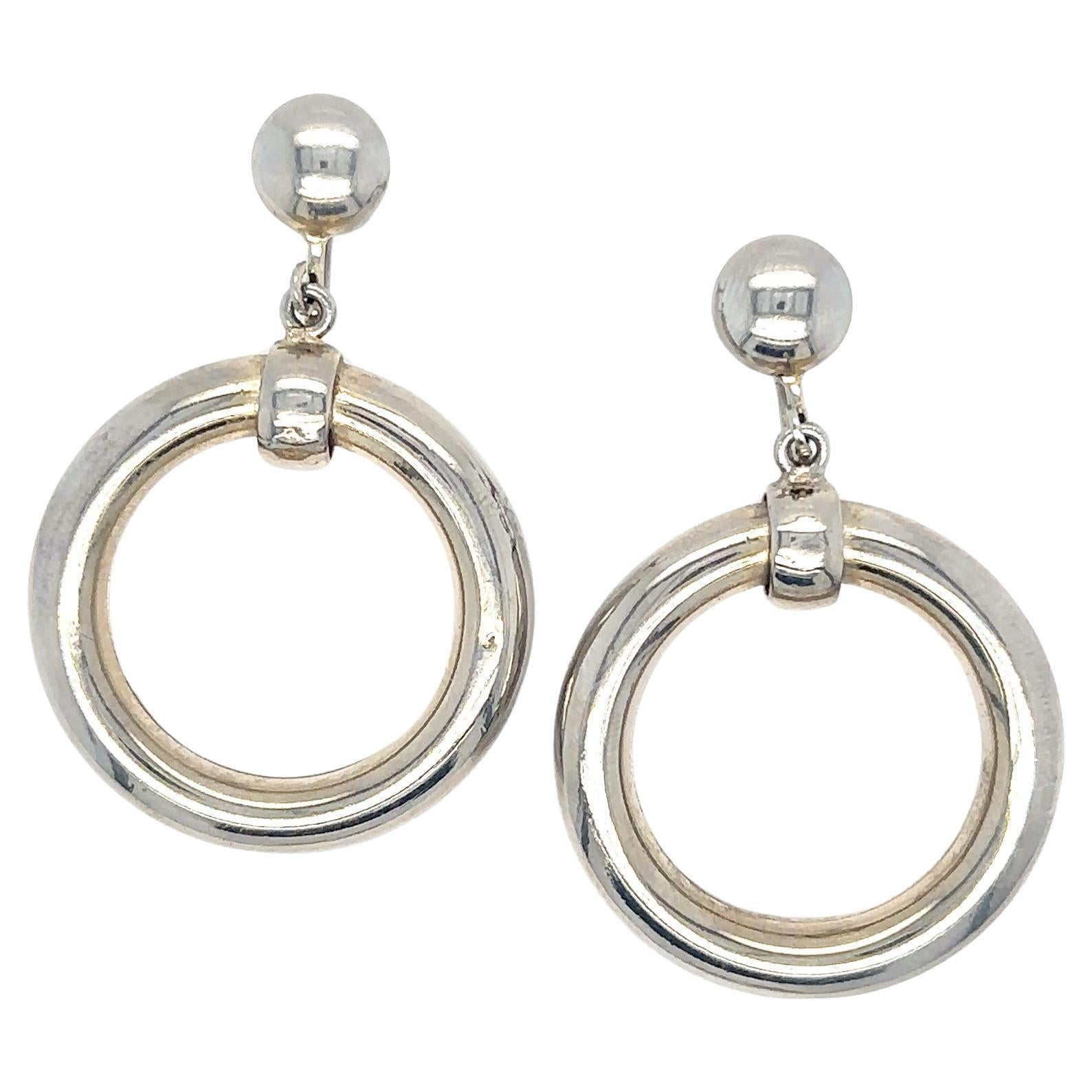 Marilyn Monroe Memorabilia Costume Silver Metal Hoop Doorknocker Earring Niagara For Sale