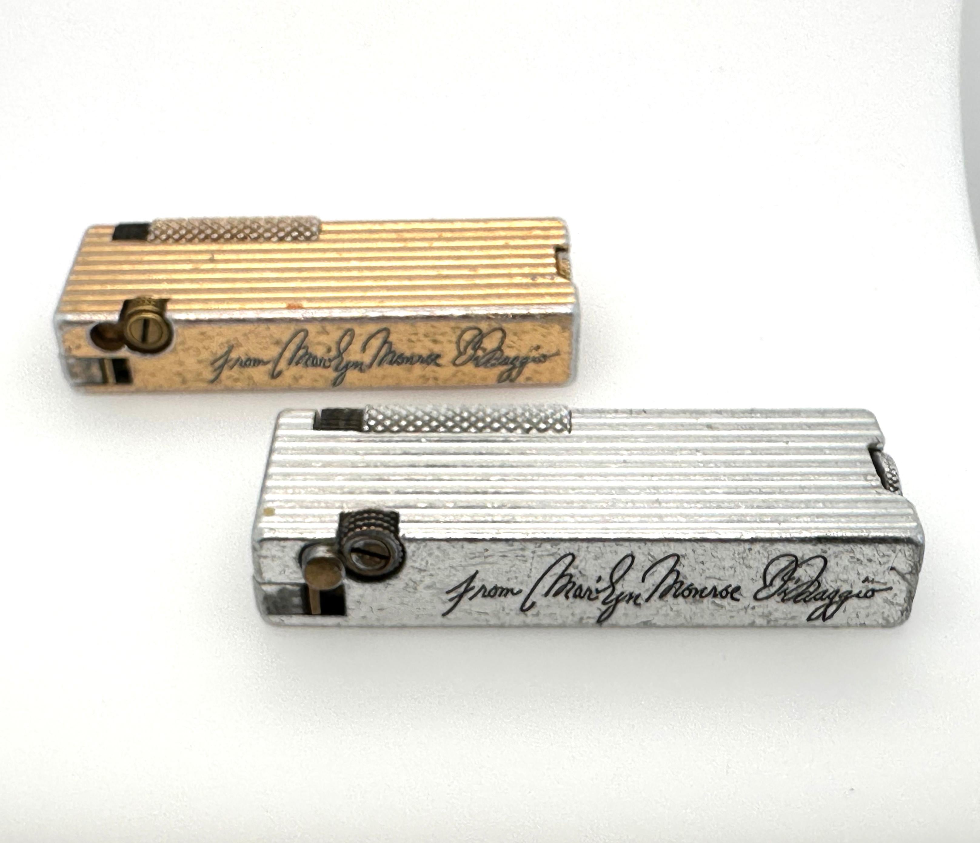Women's or Men's Marilyn Monroe Memorabilia Personalized Lot of 2 Lighters Engraved 