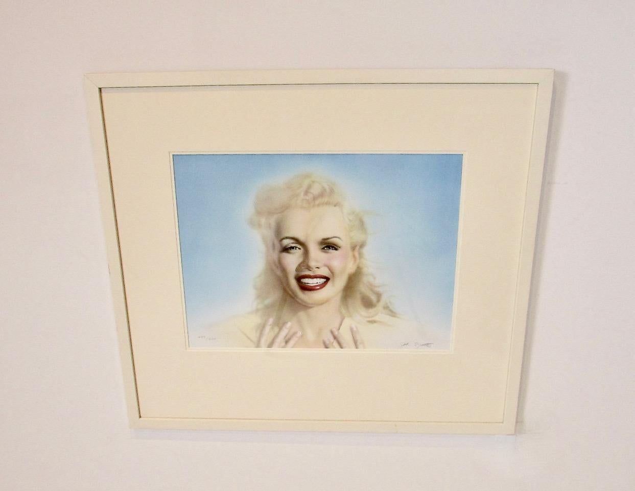 Mid-Century Modern Marilyn Monroe Offset Lithograph Print, Limited Edition by John Mattos For Sale