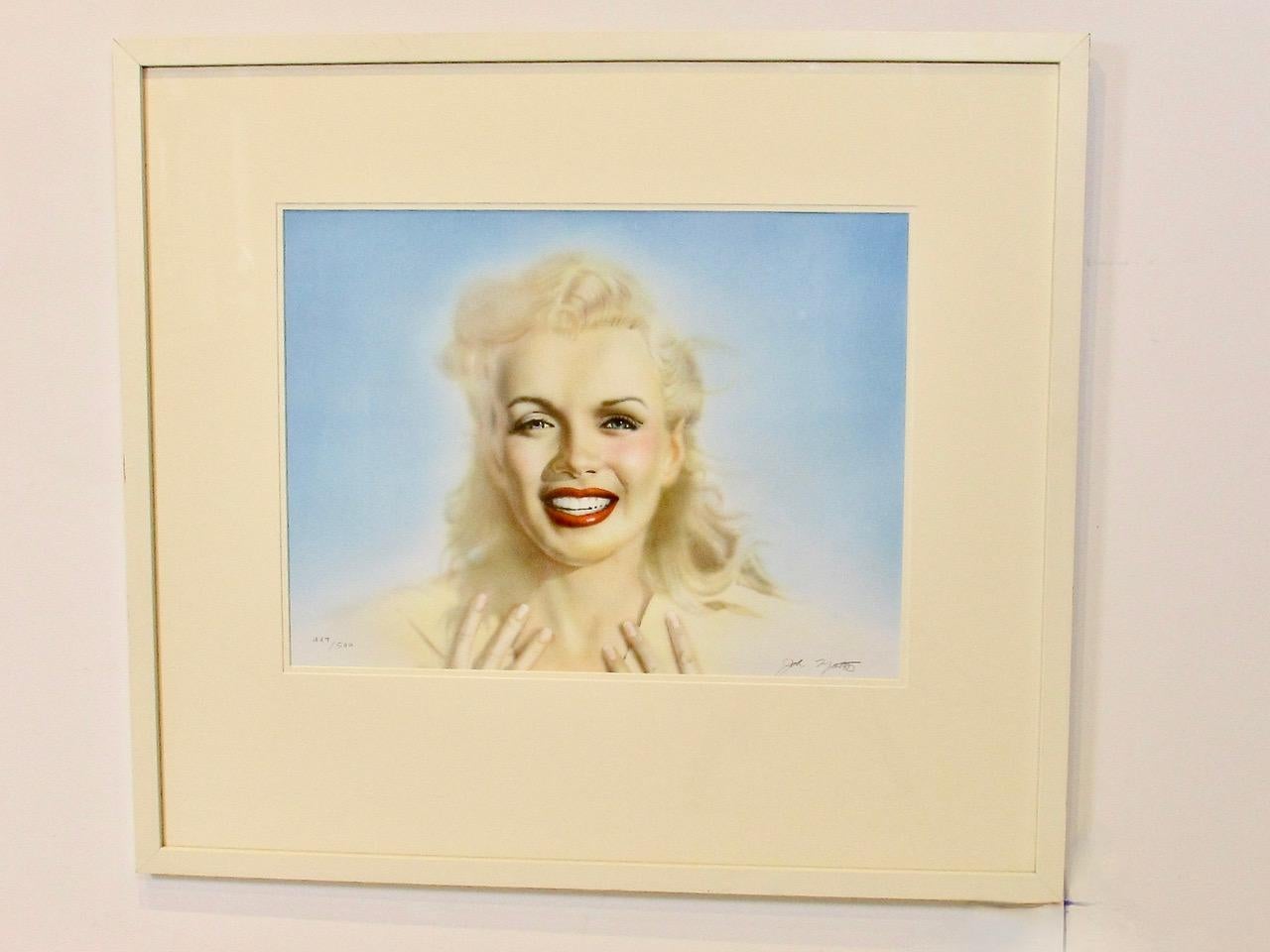 Marilyn Monroe Offset Lithograph Print, Limited Edition by John Mattos In Good Condition For Sale In Ferndale, MI