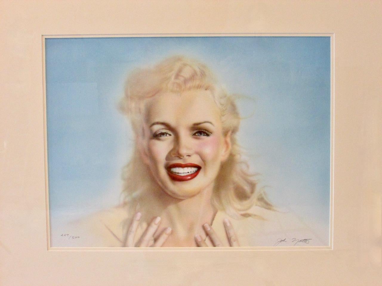 20th Century Marilyn Monroe Offset Lithograph Print, Limited Edition by John Mattos For Sale
