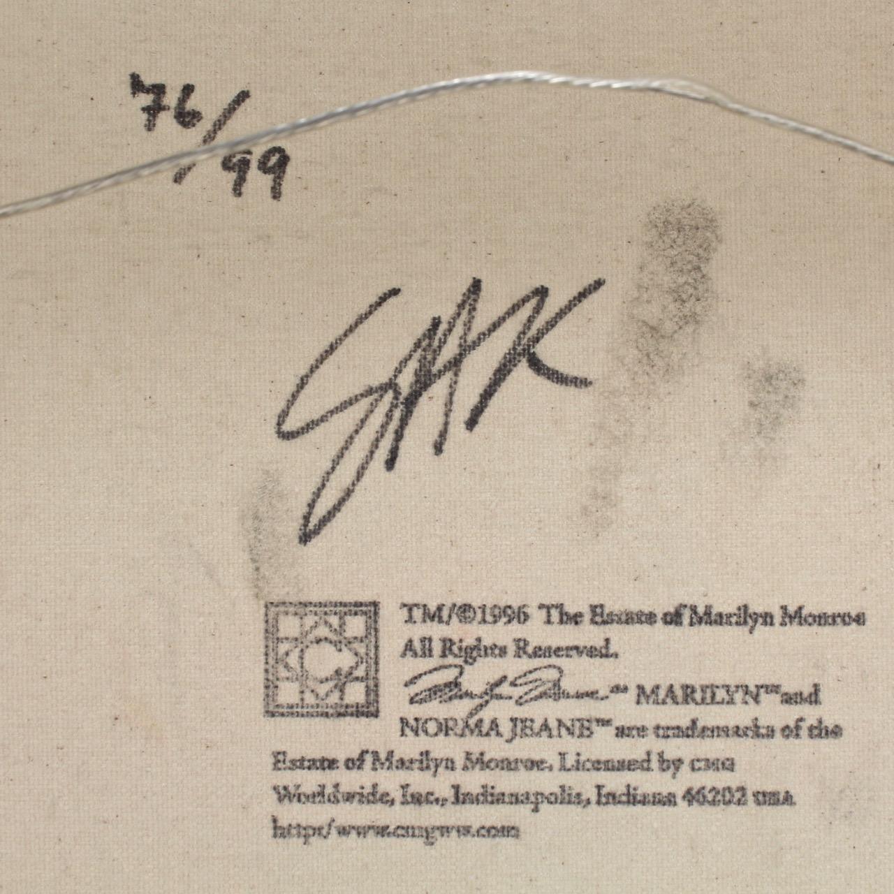 Marilyn Monroe Silver, une sérigraphie Pop-Art de SAK Steve Kaufman en vente 4
