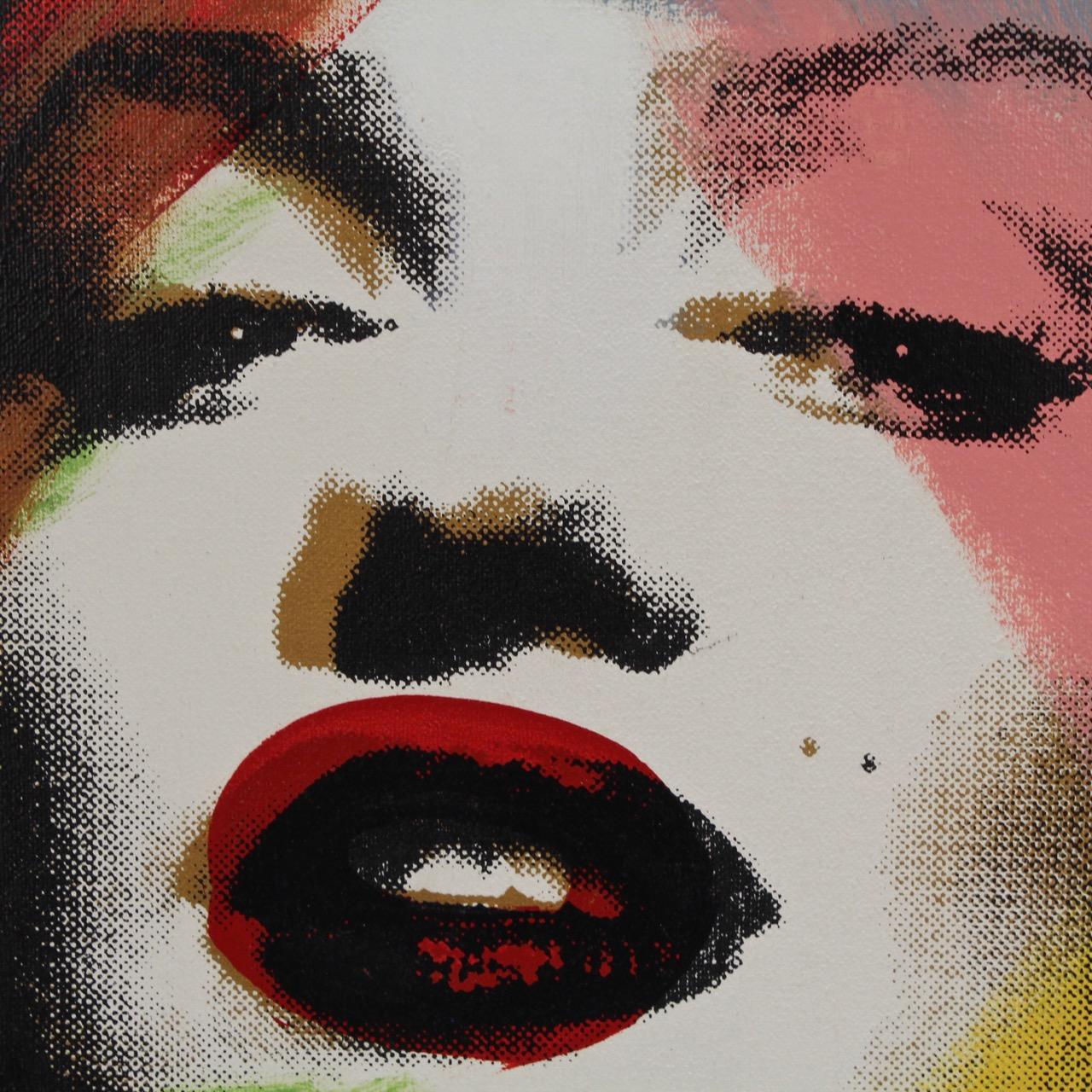 Post-Modern Marilyn Monroe Silver, a Pop-Art Screen-Print by SAK Steve Kaufman For Sale