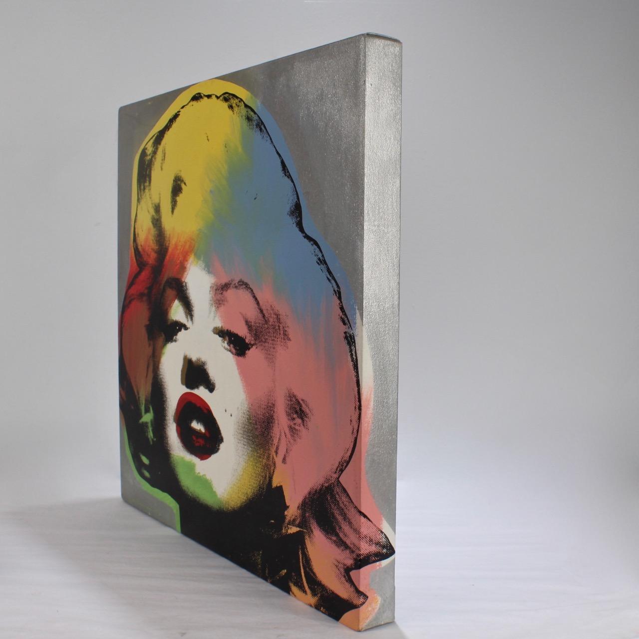 Marilyn Monroe Silber, ein Pop-Art-Spiegeldruck von SAK Steve Kaufman im Angebot 2