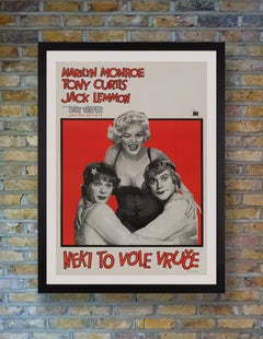 Marilyn Monroe 'Some Like It Hot' Original Vintage Movie Poster, 1959