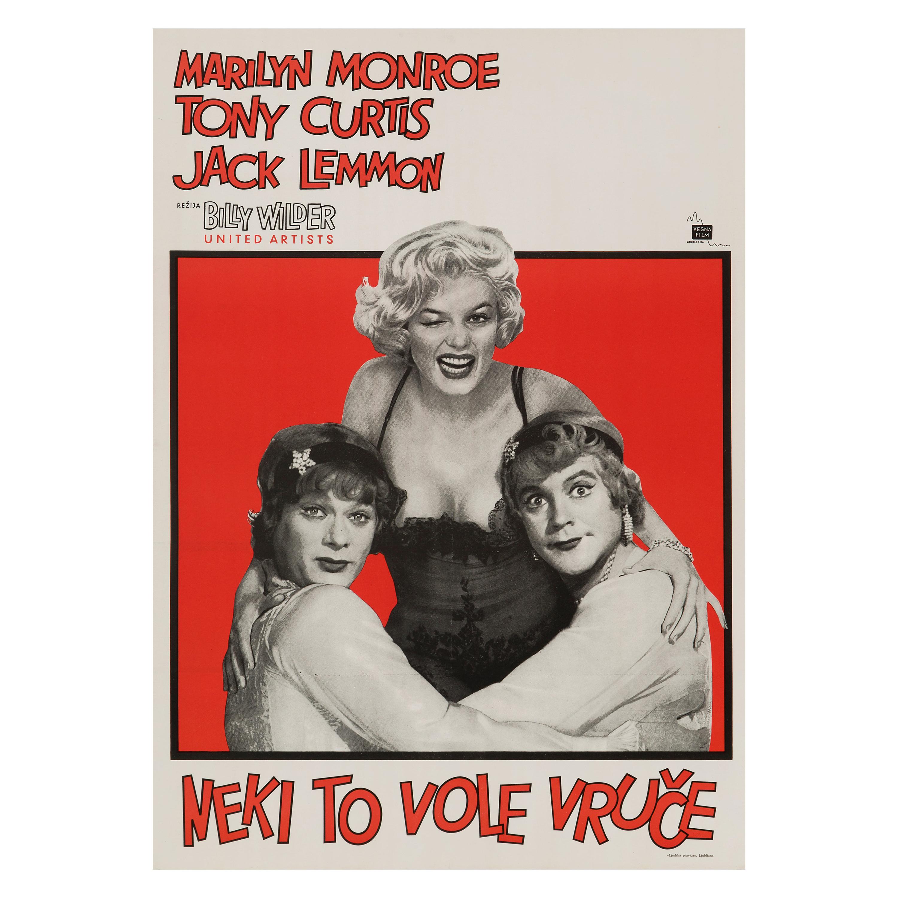 Marilyn Monroe 'Some Like It Hot' Original Vintage Movie Poster, 1959