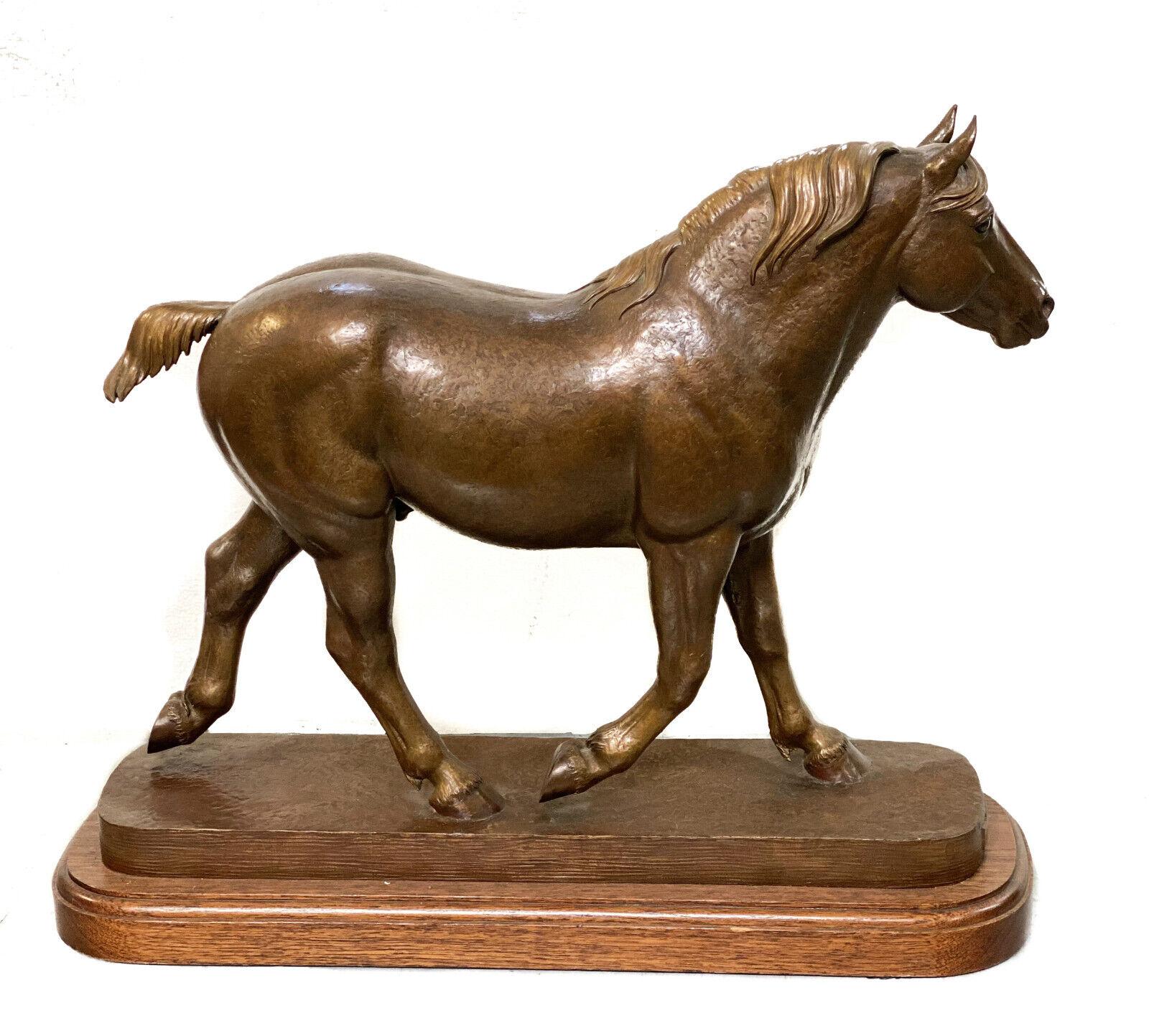 Late 20th Century Marilyn Newmark Bronze Horse Sculpture, Herculean Limited Edition of 5, 1994 For Sale