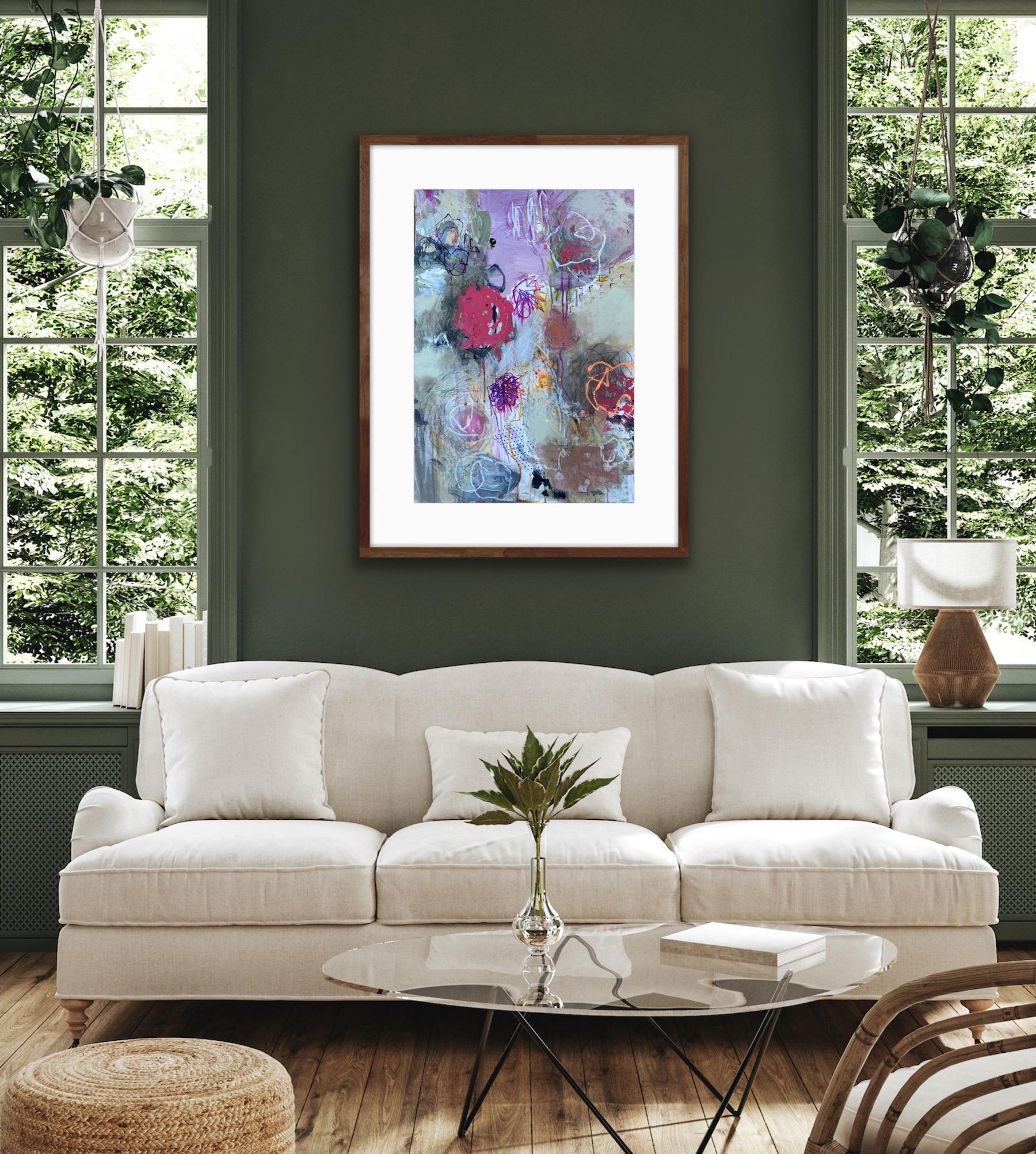Blooming 1, Abstract Floral Artwork, Impressionist Abstract Still Life Painting For Sale 3