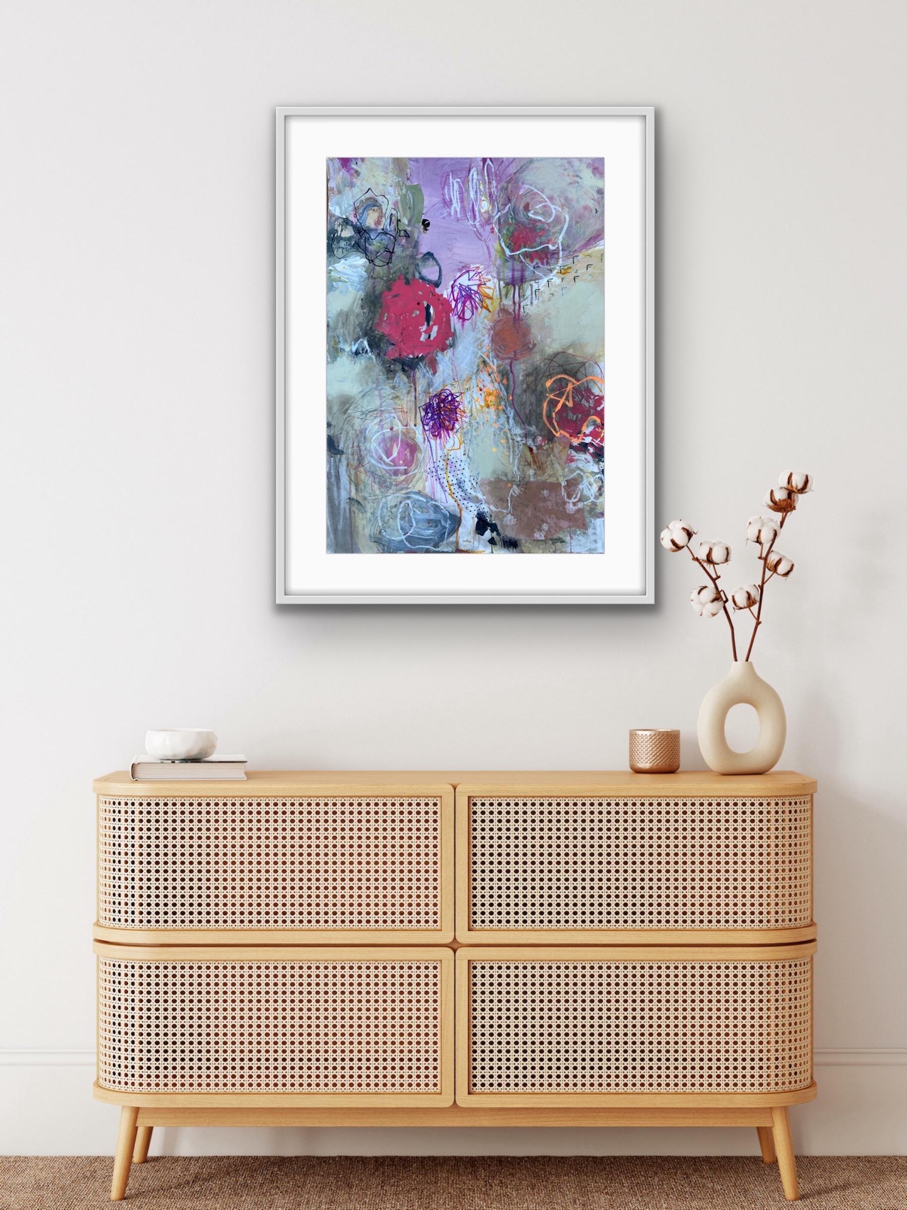Blooming 1, Abstract Floral Artwork, Impressionist Abstract Still Life Painting For Sale 4